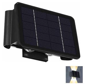 LED Solarna zidna svjetiljka 4xLED/1,5W/3,7V IP54 crna