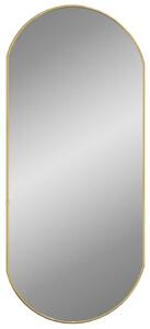 VidaXL Zidno ogledalo zlatno 90 x 40 cm ovalno
