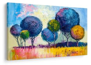 Slika kupolastih dreves, oljna slika (90x60 cm)