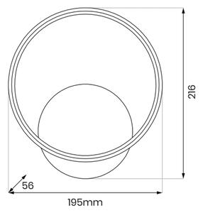 LED Zidna svjetiljka ROTONDA LED/7W/230V zlatna