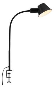 Brilo - Fleksibilna stolna lampa s kopčom 1xE27/10W/230V crna