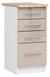 Zondo.hr Donji kuhinjski ormarić Ozara S40 SZ4 (bijela + cappuccino sjaj). Akcija -20%. 1071102