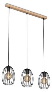 Brilo - Luster na sajli WAKTU 3xE27/60W/230V kaučukovac