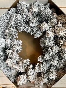 Adventski vijenac sa snijegom 50 cm - Bijela - 31 - 50 cm