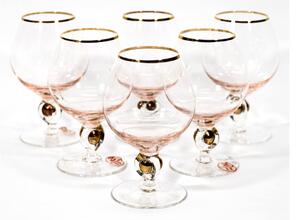 Set 6x čaša za vino Brendy prozirna