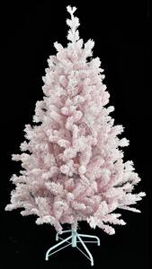 Umjetno božićno drvce sa snijegom prekriveno 150 cm Ženeva svijetlo ružičasta - 121 - 150 cm - Sa snijegom