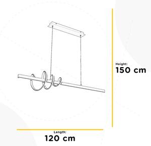 ONLI - LED Luster na sajli SWING LED/30W/230V 4000K crna