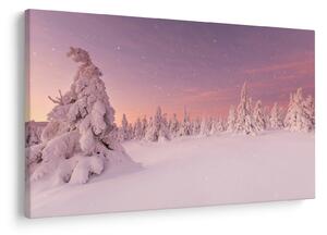 Slika - Drevesa pod snežno odejo (90x60 cm)