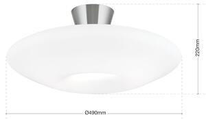 Orion DL 7-566/2 - Stropna svjetiljka BLANC 2xE27/60W/230V pr. 49 cm mat krom