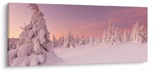 Slika - Drevesa pod snežno odejo (120x50 cm)