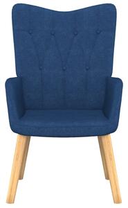 VidaXL Stolica za opuštanje plava od tkanine
