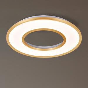 Viokef LED stropna svjetiljka Valeria, brušenu zlatnu, Ø 60 cm, metal, Zlato / mjed, Dnevni boravak/blagovaonica, Aluminij