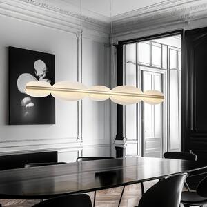 Viokef LED viseća svjetiljka Evana, srebrna, duljina 120 cm, metal, Providna, Dnevni boravak/blagovaonica, Metal