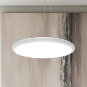 Viokef LED viseća svjetiljka Benett, bijela, Ø 50 cm, metal/akril, prigušiva, Bijela, Dnevni boravak/blagovaonica, Aluminij