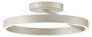 Viokef Saturn LED stropna svjetiljka, Ø 40 cm, krem i srebro, metal, prigušiva, Bež, Dnevni boravak/blagovaonica, Metal