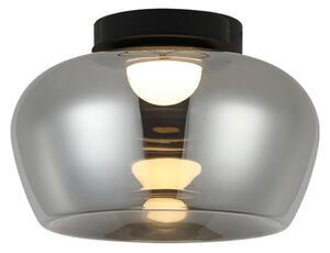 Viokef LED stropna svjetiljka Nadia, Ø 38 cm, dimno siva, staklo, Sivo, Dnevni boravak/blagovaonica, Staklo