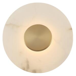 Viokef Allison LED zidna lampa, zlatna/bijela, Ø 30 cm, metal, Zlato / mjed, Dnevni boravak/blagovaonica, Plastika