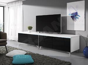 Zondo.hr Set TV stolića (2 kom.) Clea XI W Double (bijela + bijeli sjaj) (s plavom LED rasvjetom). 1106200