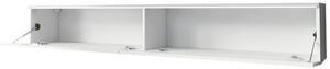 TV ormarić Dlana 180 MDF (crni grafit + hrast wotan) (s bijelom LED rasvjetom)