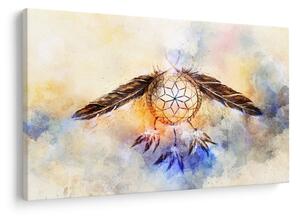 Slika - Lovilec sanj s perjem (90x60 cm)