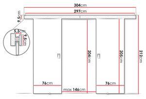 Zondo.hr Klizna vrata Jowenton Duo 152 (grafit + antracit) . 1104648
