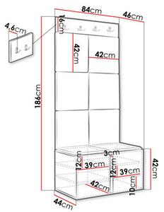Zondo.hr Predsoblje Tewarota Slim IV (crna + plava) . 1104853