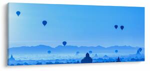 Slika - Baloni nad pokrajino (120x50 cm)