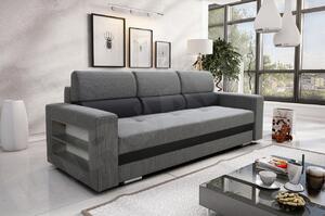 Zondo.hr Sofa na razvlačenje Carona (siva + crna) (s prostorom za odlaganje). 1105427
