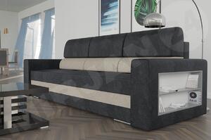 Zondo.hr Sofa na razvlačenje Carona (crna + bež) (s prostorom za odlaganje). 1105426