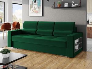 Zondo.hr Sofa na razvlačenje Carona (zelena) (s prostorom za odlaganje). 1105428