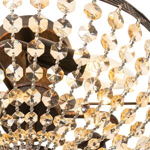 Klasična stropna svjetiljka bronca i kristal 3 svjetla - Mondrian