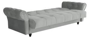 Sofa na razvlačenje Nyzopo (tamnosmeđa) (s prostorom za odlaganje)