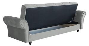 Sofa na razvlačenje Nyzopo (tamnosmeđa) (s prostorom za odlaganje)