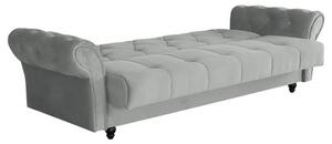 Sofa na razvlačenje Nyzopo (tamnosmeđa) (s prostorom za odlaganje)
