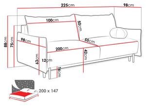 Zondo.hr Sofa na razvlačenje Owasoro (bež) (s prostorom za odlaganje). 1105594