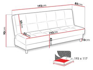 Zondo.hr Sofa na razvlačenje Robutia XIV (tirkizna) (s prostorom za odlaganje). 1105613