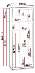 Zondo.hr Ormar za garderobu s produžetkom Malunas 2D (bijela) . 1105681