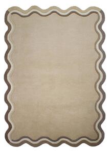 Ručno rađen vunen tepih u prirodnoj boji 200x290 cm Leo Scallop – Flair Rugs
