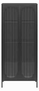 Crna metalna vitrina 80x186x40 cm Luna – Støraa
