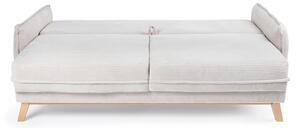Bež sklopiva sofa od samta 218 cm Tori – Bonami Selection
