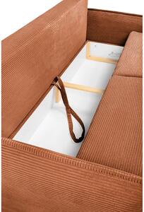 Narančasta sklopiva sofa od samta 218 cm Tori – Bonami Selection