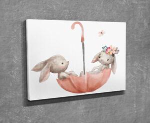 Dječja slika 40x30 cm Bunnies - Wallity
