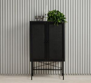 Crni ormar u dekoru hrasta 80x135 cm Pensacola - Unique Furniture