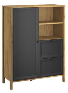 Zondo.hr Regal Bruselas (hrast craft zlatni + crna) . Akcija -22%. 1116780