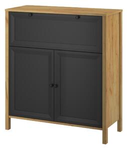 Zondo.hr Komoda Bruselas 1 (hrast craft zlatni + crna) . Akcija -22%. 1116781
