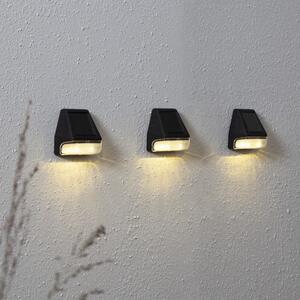 Set od 3 zidne LED solarne svjetiljke Star Trading Wally, visina 7,5 cm
