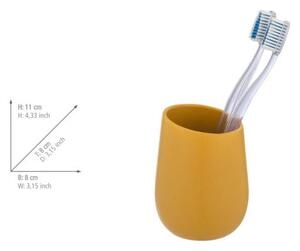 Žuta keramička čašica za četkice za zube Badi - Wenko