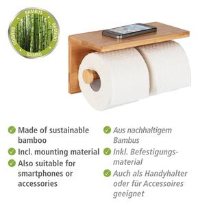 Zidni držač za toalet papir od bambusa Duo Bambusa - Wenko