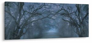 Slika gozda v megli (120x50 cm)