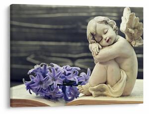 Slika angela z rožo (70x50 cm)